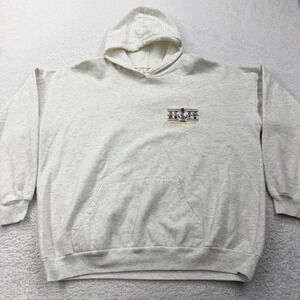 VTG‎ Magnetic Hills XL Hoodie Sweatshirt Light Gray Nautical Anchor Canada Made